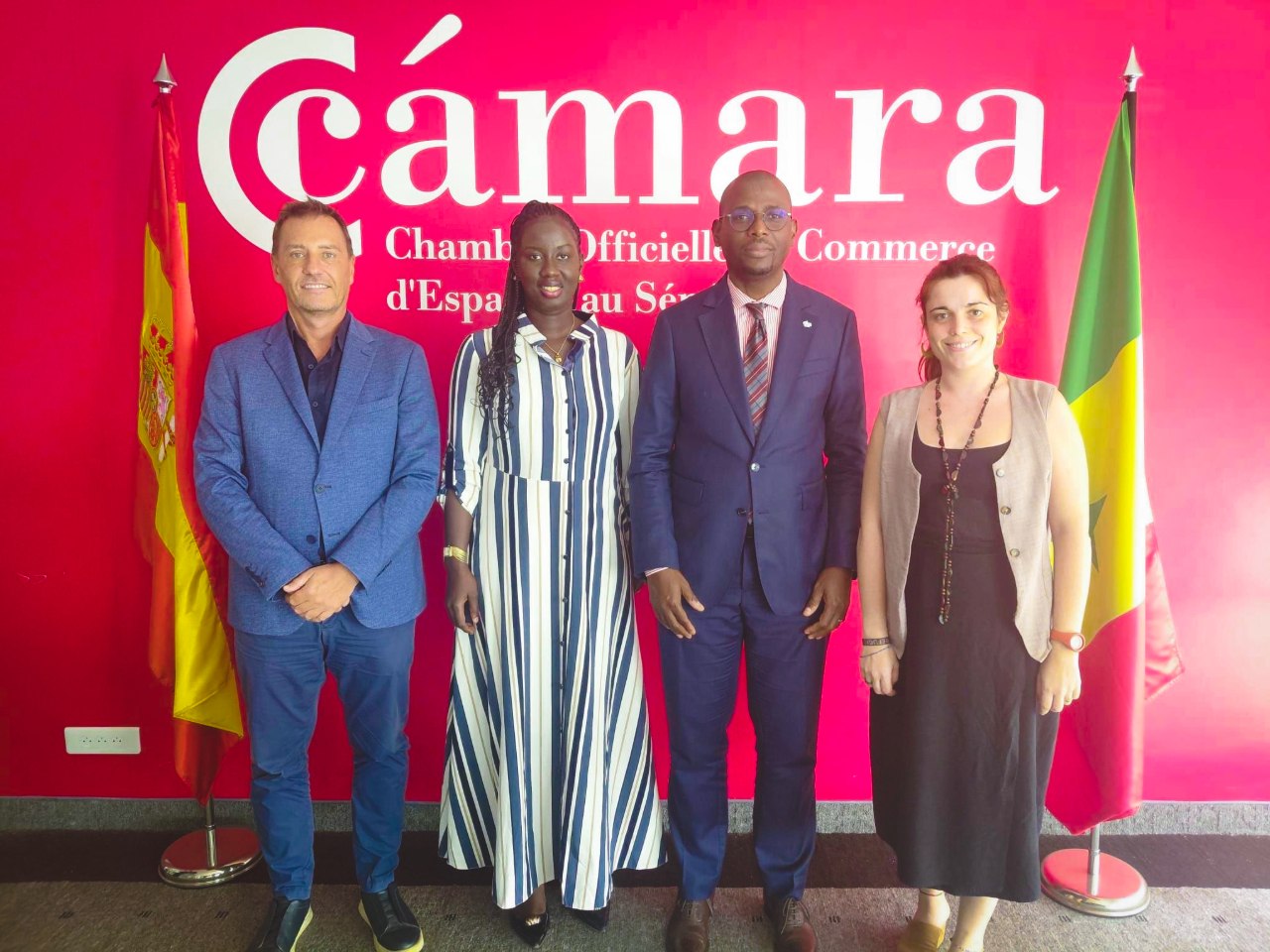 Président de la chambre et la secrétaire générale de la chambre de commerce espagnole
